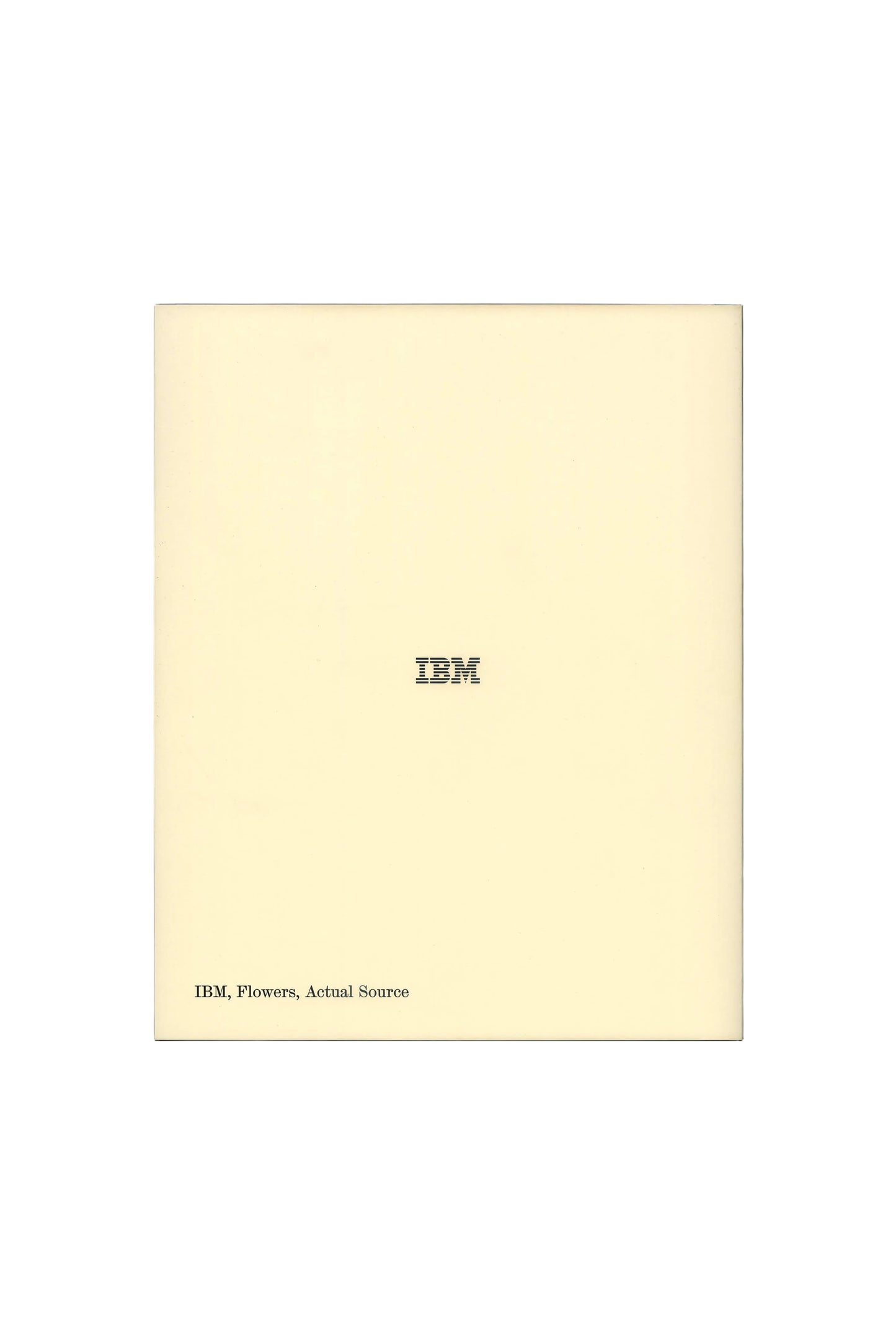 Actual Source IBM Research Book