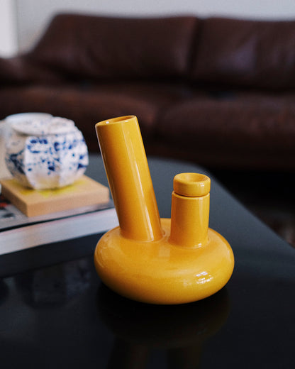 WEED'D: MC001 Ochre Ceramic Water Pipe – Limited Edition | Maddalena Casadei