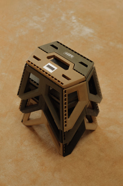 Camo Diphros Folding Stool - BlankMag x Ground Floor Service