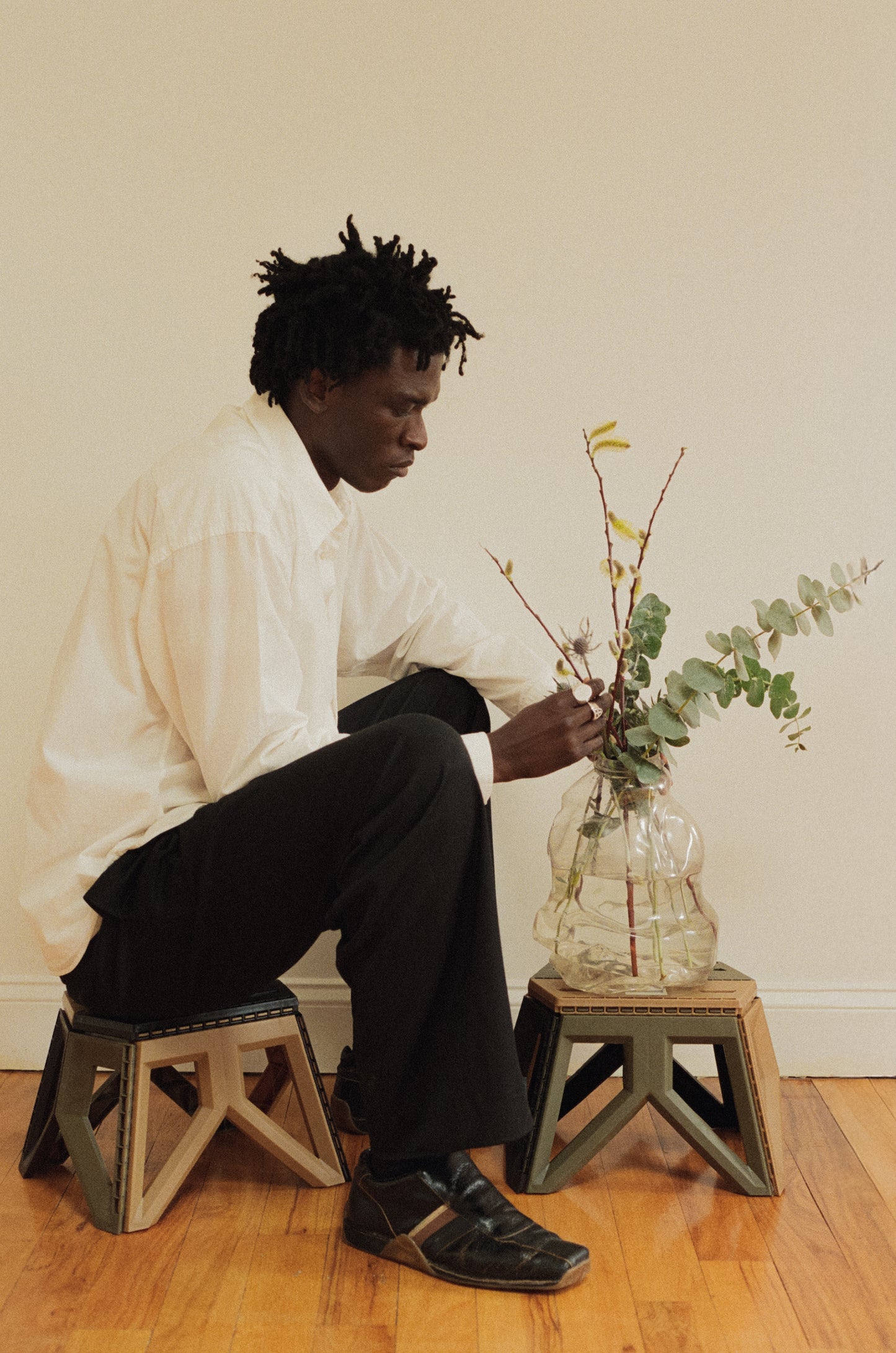 Camo Diphros Folding Stool - BlankMag x Ground Floor Service