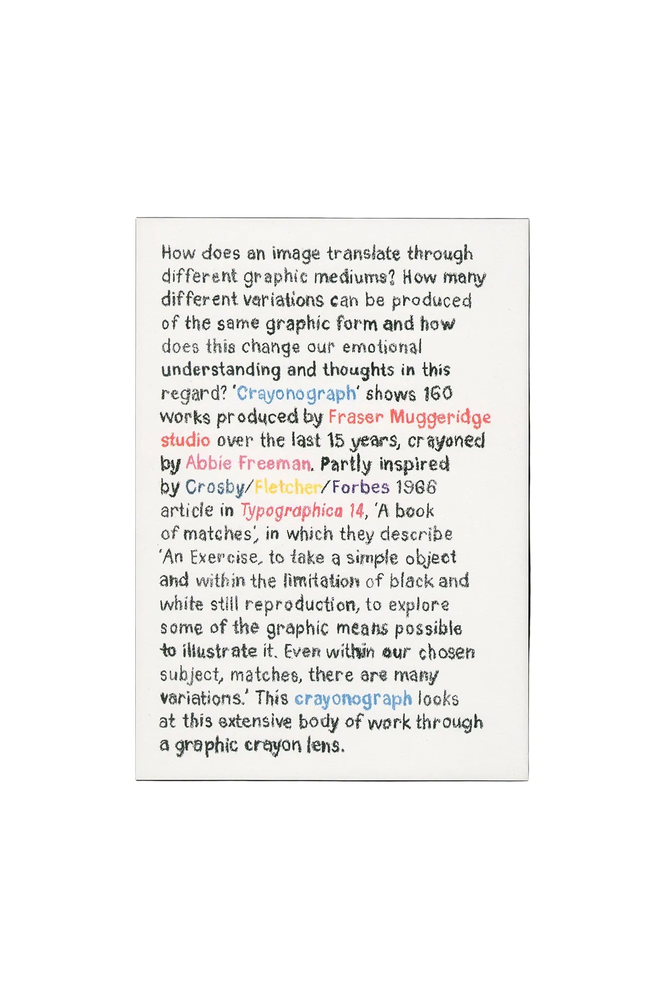 Actual Source Crayonograph Book